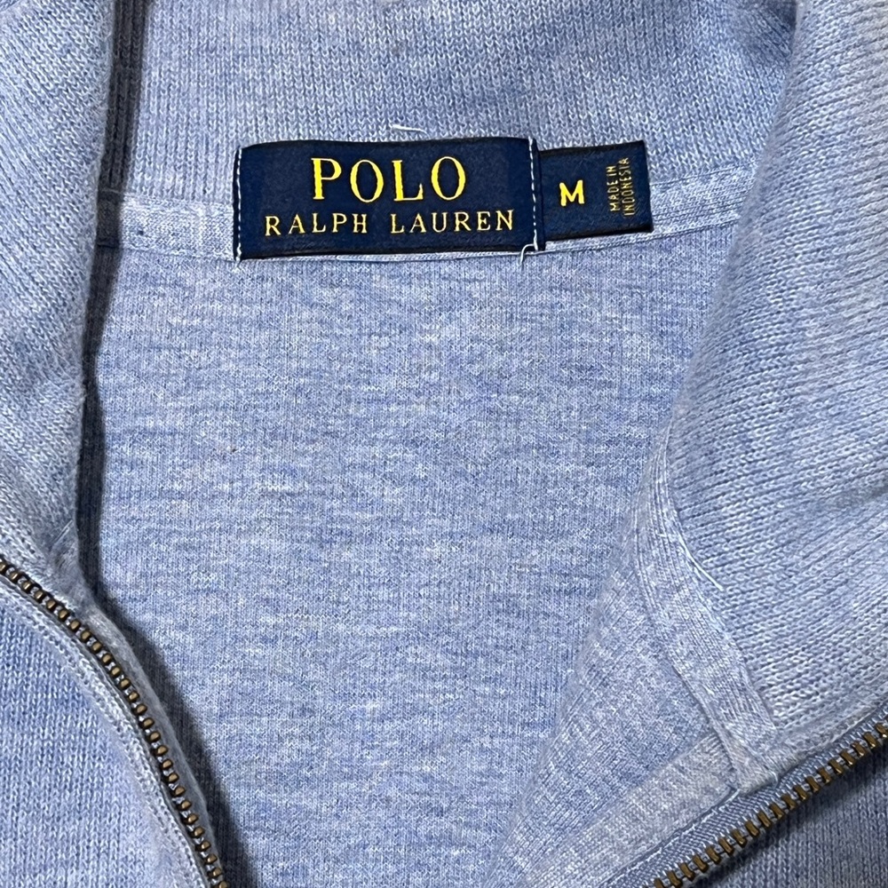 Polo Ralph Lauren 1/4 Zip Sweater - Light Blue - Picture 3 of 3